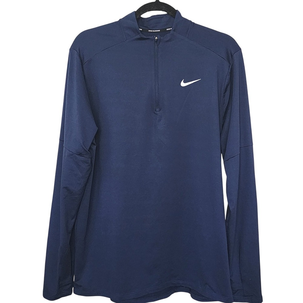 Nike Mens Dri-FIT Pacer 1/4 Zip Running Pullover Navy Blue DH4949-419 Large